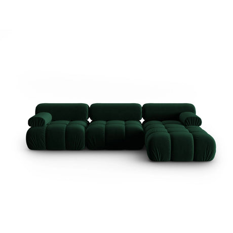 Cortina Modulares 4-Sitzer Ecksofa, Rechte Seite, aus Samt in Flaschengrün (Bluvel 78), 282x155 cm von Cosmopolitan Design – Bild 1