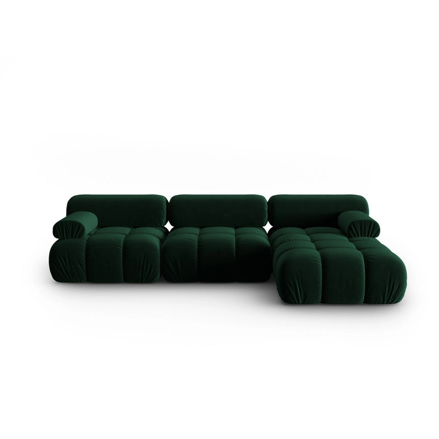 Cortina Modulares 4-Sitzer Ecksofa, Rechte Seite, aus Samt in Flaschengrün (Bluvel 78), 282x155 cm von Cosmopolitan Design – Bild 1
