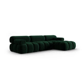 Cortina Modulares 4-Sitzer Ecksofa, Rechte Seite, aus Samt in Flaschengrün (Bluvel 78), 282x155 cm von Cosmopolitan Design – Bild 3
