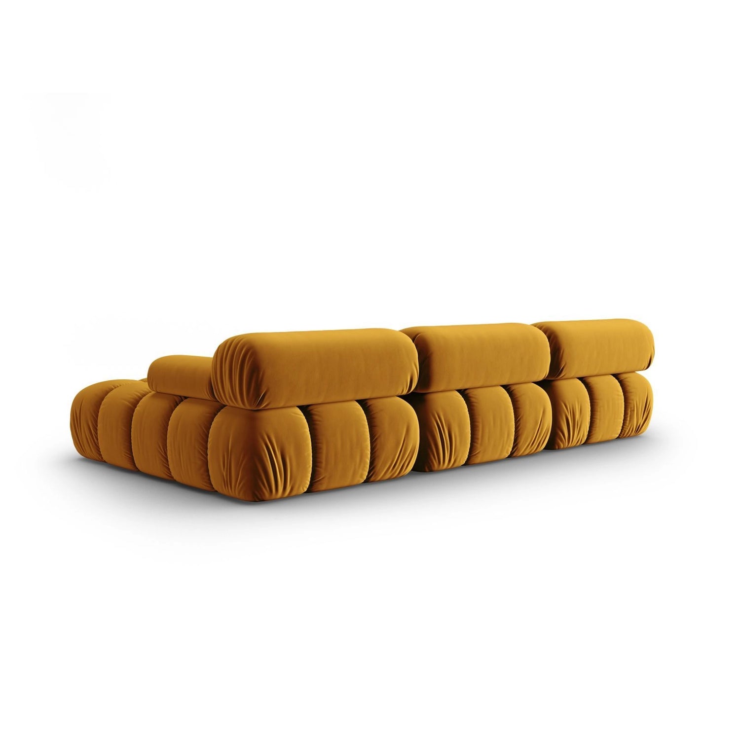 Cortina Modulares 4-Sitzer Ecksofa, Rechte Seite, aus Samt in Gelb (Bluvel 68), 282x155 cm von Cosmopolitan Design – Bild 5