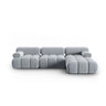 Cortina Modulares 4-Sitzer Ecksofa, Rechte Seite, aus Samt in Hellblau (Bluvel 06), 282x155 cm von Cosmopolitan Design – Bild 1