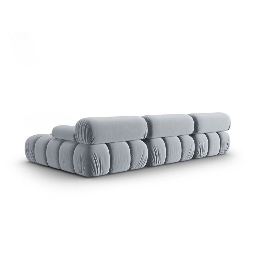 Cortina Modulares 4-Sitzer Ecksofa, Rechte Seite, aus Samt in Hellblau (Bluvel 06), 282x155 cm von Cosmopolitan Design – Bild 5