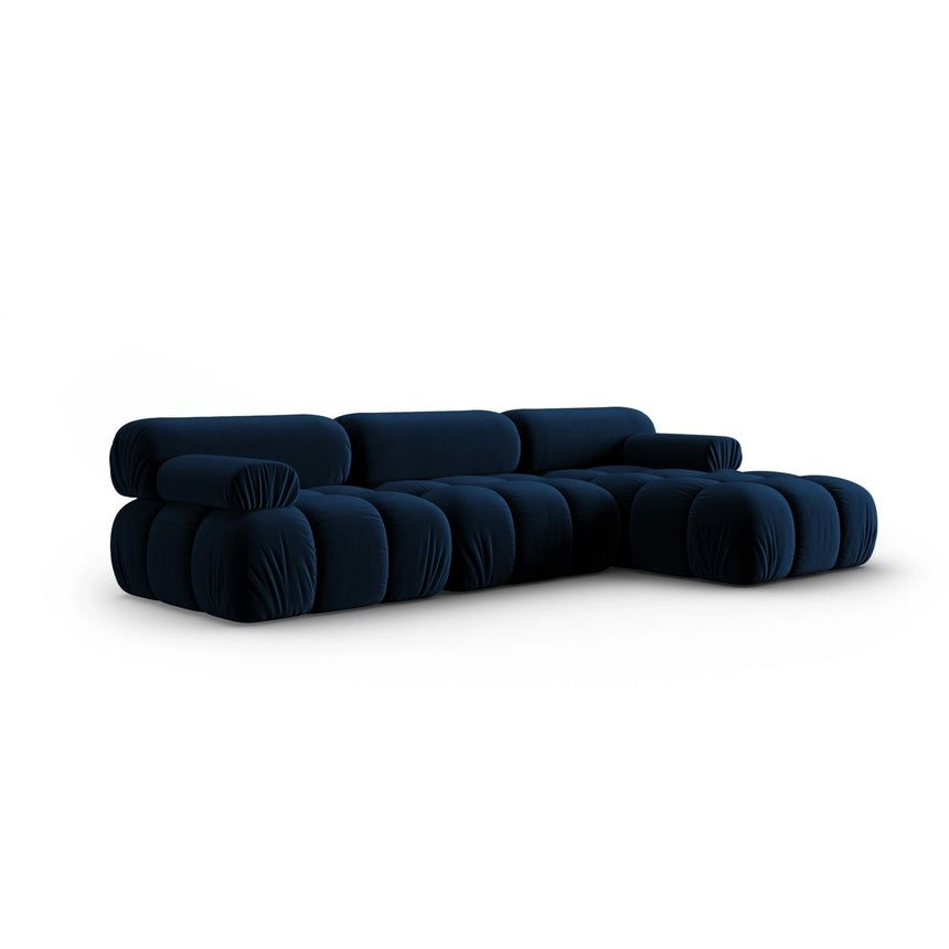 Cortina Modulares 4-Sitzer Ecksofa, Rechte Seite, aus Samt in Königsblau (Bluvel 86), 282x155 cm von Cosmopolitan Design – Bild 3