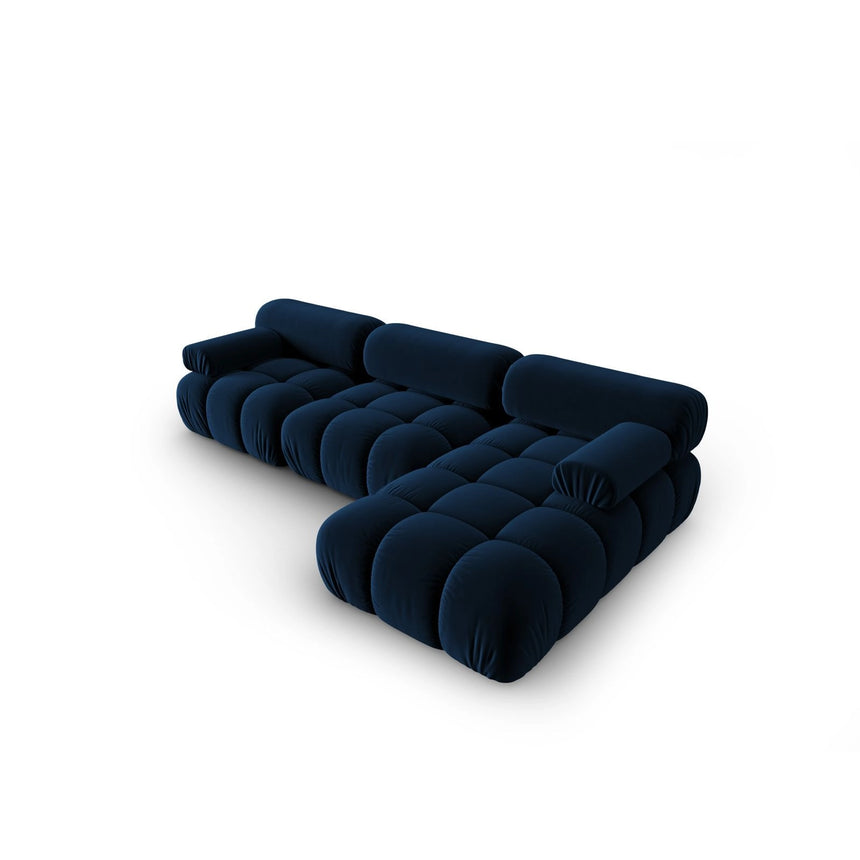Cortina Modulares 4-Sitzer Ecksofa, Rechte Seite, aus Samt in Königsblau (Bluvel 86), 282x155 cm von Cosmopolitan Design – Bild 4