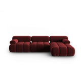 Cortina Modulares 4-Sitzer Ecksofa, Rechte Seite, aus Samt in Rot (Bluvel 59), 282x155 cm von Cosmopolitan Design – Bild 1