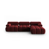 Cortina Modulares 4-Sitzer Ecksofa, Rechte Seite, aus Samt in Rot (Bluvel 59), 282x155 cm von Cosmopolitan Design – Bild 1