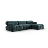 Cortina Modulares 4-Sitzer Ecksofa, Rechte Seite, aus Samt in Türkis (Bluvel 85), 282x155 cm von Cosmopolitan Design – Bild 3