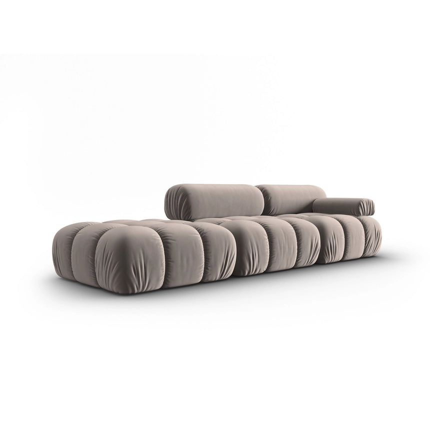Cortina Modulares 4-Sitzer Sofa, Linke Seite, aus Samt in Cappuccino (Bluvel 40), 282x94 cm von Cosmopolitan Design – Bild 3