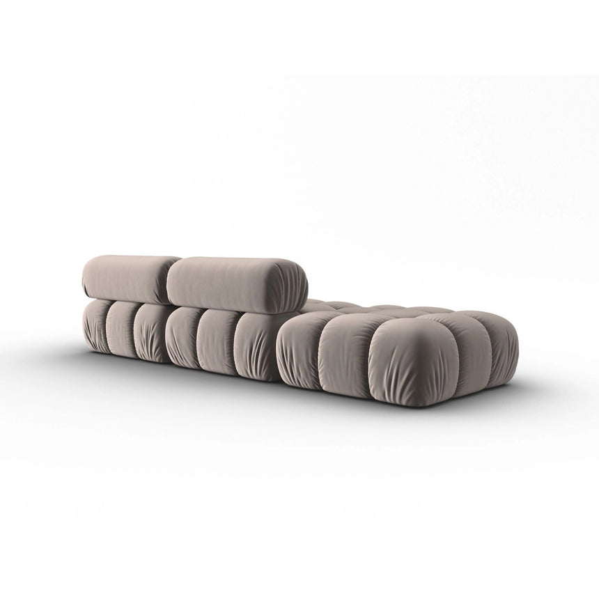 Cortina Modulares 4-Sitzer Sofa, Linke Seite, aus Samt in Cappuccino (Bluvel 40), 282x94 cm von Cosmopolitan Design – Bild 4