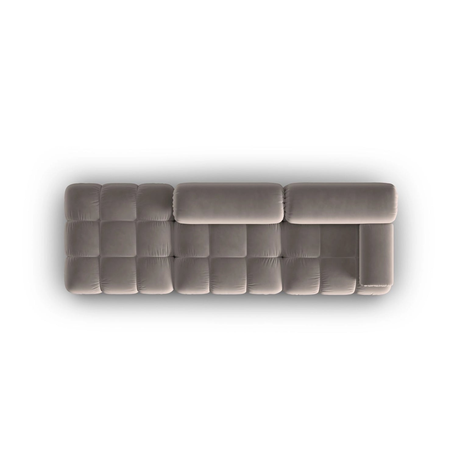 Cortina Modulares 4-Sitzer Sofa, Linke Seite, aus Samt in Cappuccino (Bluvel 40), 282x94 cm von Cosmopolitan Design – Bild 5