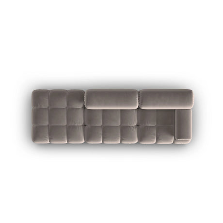 Cortina Modulares 4-Sitzer Sofa, Linke Seite, aus Samt in Cappuccino (Bluvel 40), 282x94 cm von Cosmopolitan Design – Bild 5