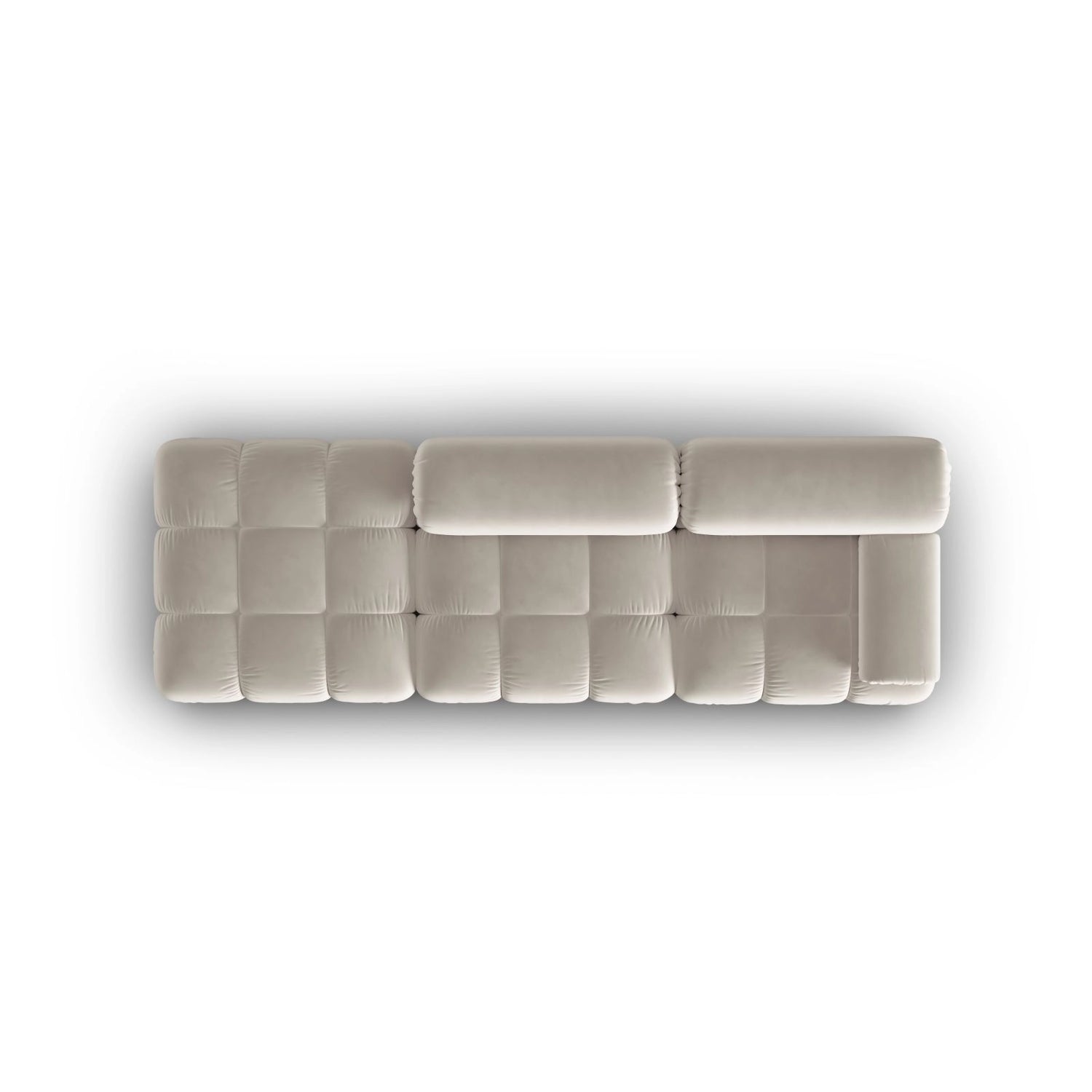 Cortina Modulares 4-Sitzer Sofa, Linke Seite, aus Samt in Dunkelbeige (Bluvel 30), 282x94 cm von Cosmopolitan Design – Bild 5