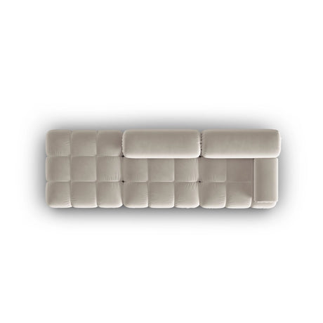 Cortina Modulares 4-Sitzer Sofa, Linke Seite, aus Samt in Dunkelbeige (Bluvel 30), 282x94 cm von Cosmopolitan Design – Bild 5