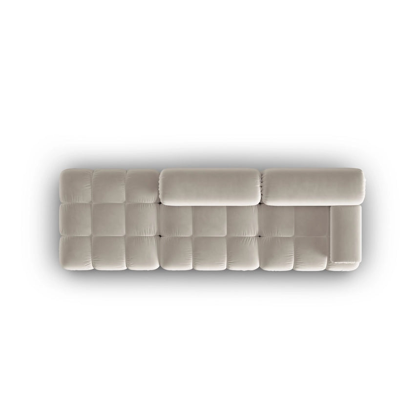 Cortina Modulares 4-Sitzer Sofa, Linke Seite, aus Samt in Dunkelbeige (Bluvel 30), 282x94 cm von Cosmopolitan Design – Bild 5