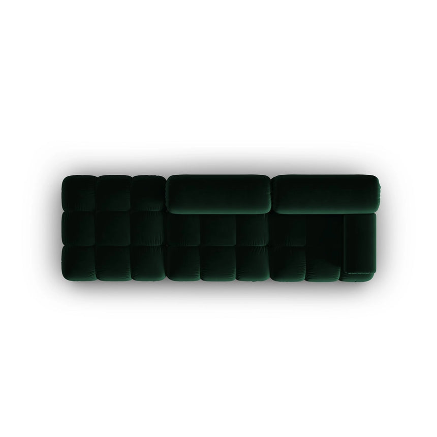 Cortina Modulares 4-Sitzer Sofa, Linke Seite, aus Samt in Flaschengrün (Bluvel 78), 282x94 cm von Cosmopolitan Design – Bild 5