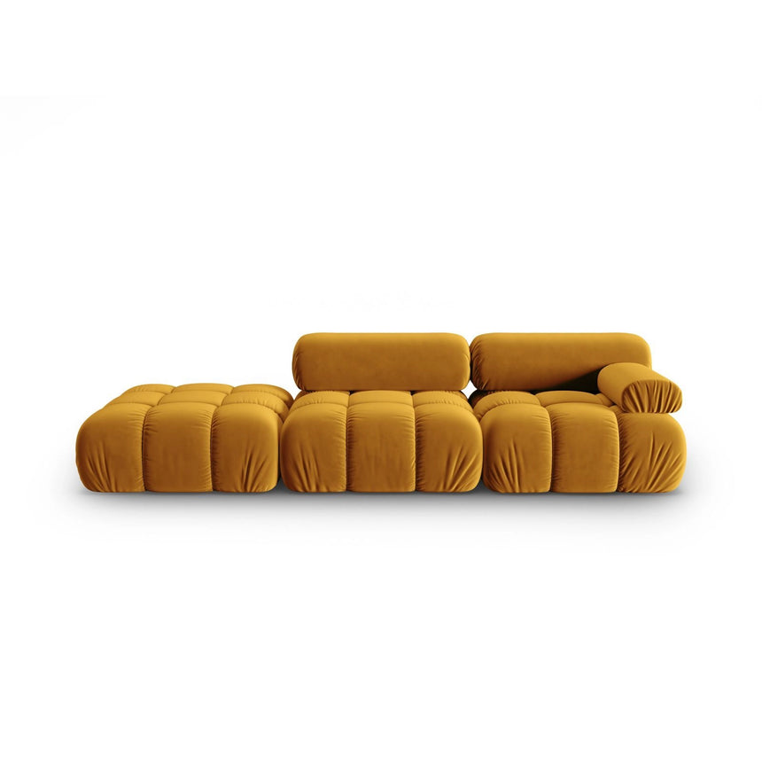 Cortina Modulares 4-Sitzer Sofa, Linke Seite, aus Samt in Gelb (Bluvel 68), 282x94 cm von Cosmopolitan Design – Bild 1