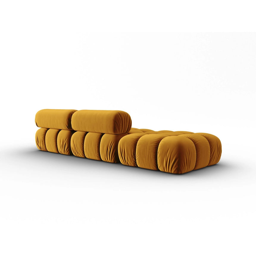 Cortina Modulares 4-Sitzer Sofa, Linke Seite, aus Samt in Gelb (Bluvel 68), 282x94 cm von Cosmopolitan Design – Bild 4