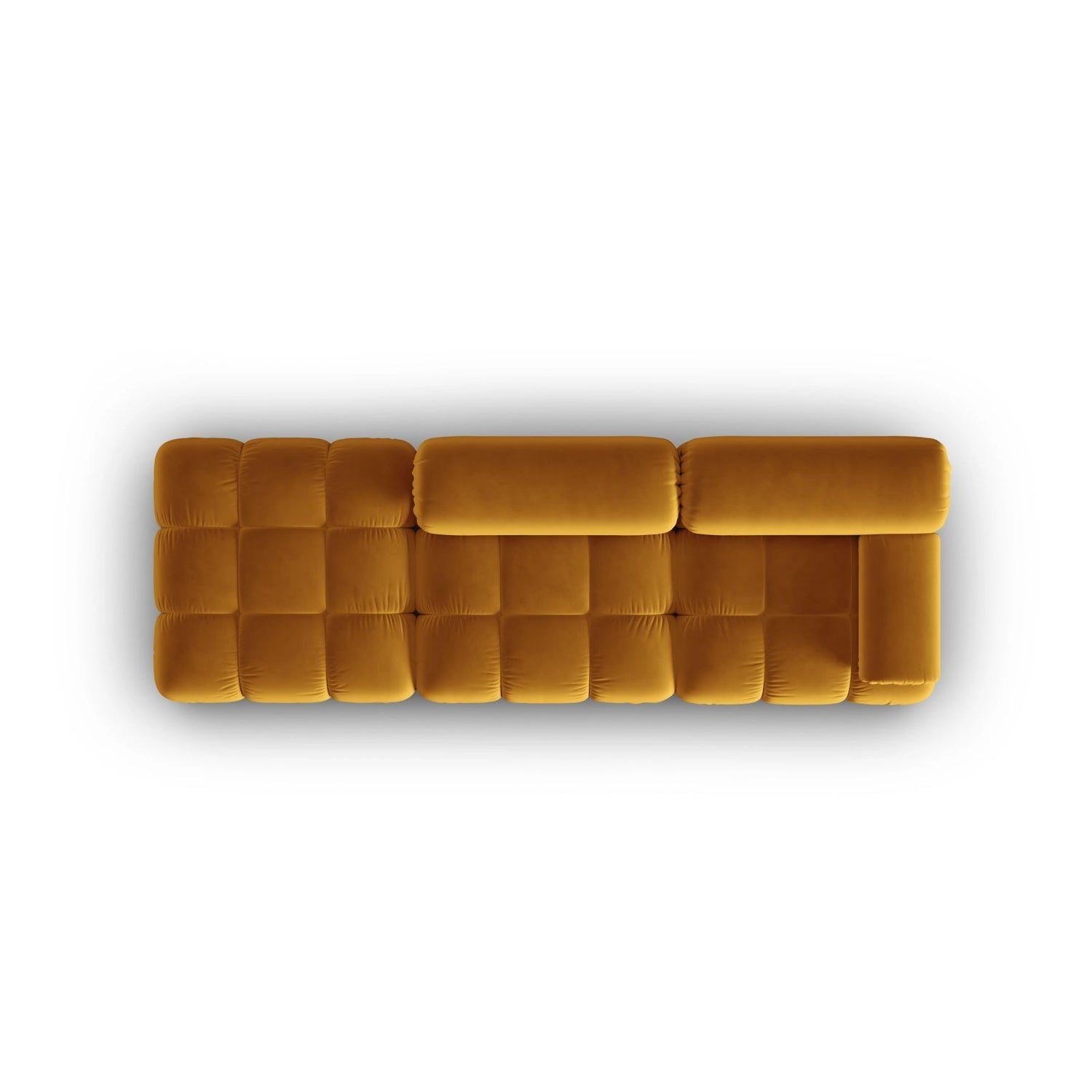 Cortina Modulares 4-Sitzer Sofa, Linke Seite, aus Samt in Gelb (Bluvel 68), 282x94 cm von Cosmopolitan Design – Bild 5