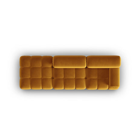 Cortina Modulares 4-Sitzer Sofa, Linke Seite, aus Samt in Gelb (Bluvel 68), 282x94 cm von Cosmopolitan Design – Bild 5