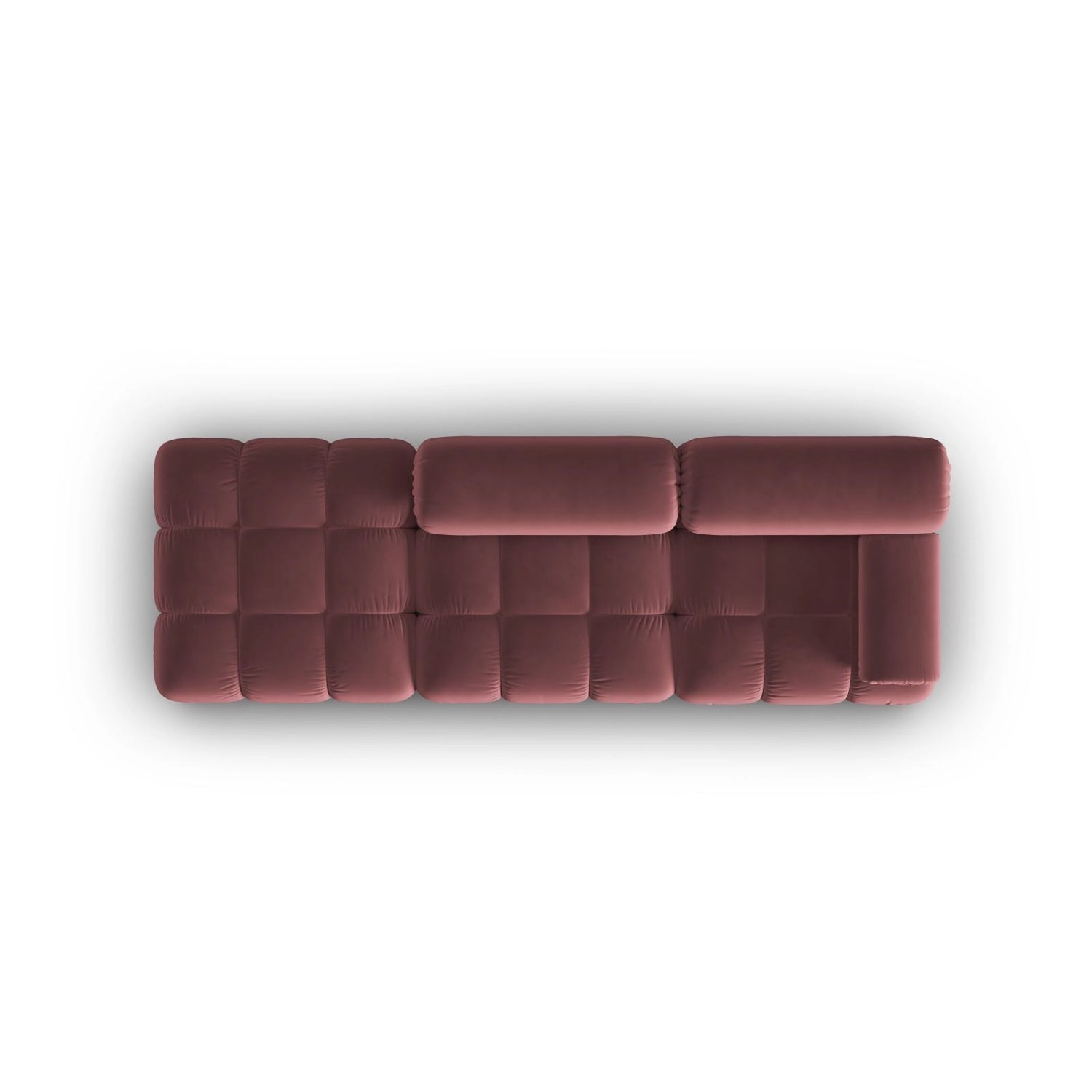 Cortina Modulares 4-Sitzer Sofa, Linke Seite, aus Samt in Rosa (Bluvel 91), 282x94 cm von Cosmopolitan Design – Bild 5