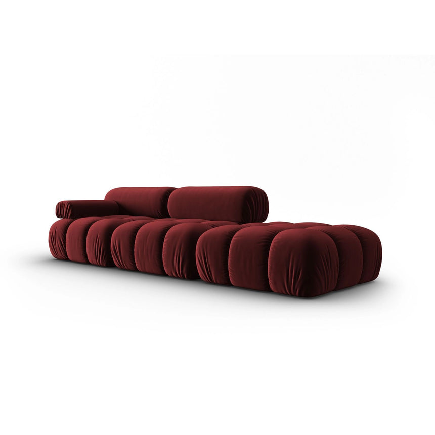 Cortina Modulares 4-Sitzer Sofa, Linke Seite, aus Samt in Rot (Bluvel 59), 282x94 cm von Cosmopolitan Design – Bild 3