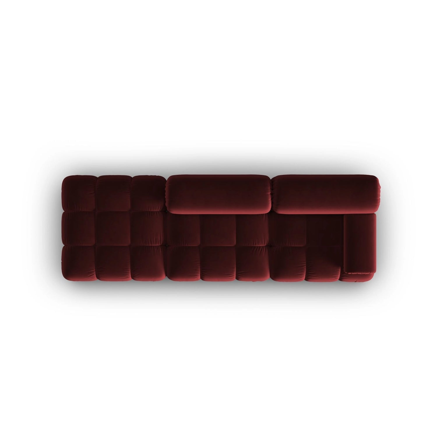 Cortina Modulares 4-Sitzer Sofa, Linke Seite, aus Samt in Rot (Bluvel 59), 282x94 cm von Cosmopolitan Design – Bild 5