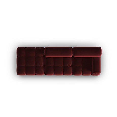 Cortina Modulares 4-Sitzer Sofa, Linke Seite, aus Samt in Rot (Bluvel 59), 282x94 cm von Cosmopolitan Design – Bild 5