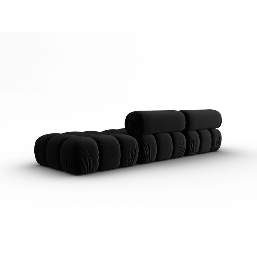 Cortina Modulares 4-Sitzer Sofa, Linke Seite, aus Samt in Schwarz (Bluvel 19), 282x94 cm von Cosmopolitan Design – Bild 4