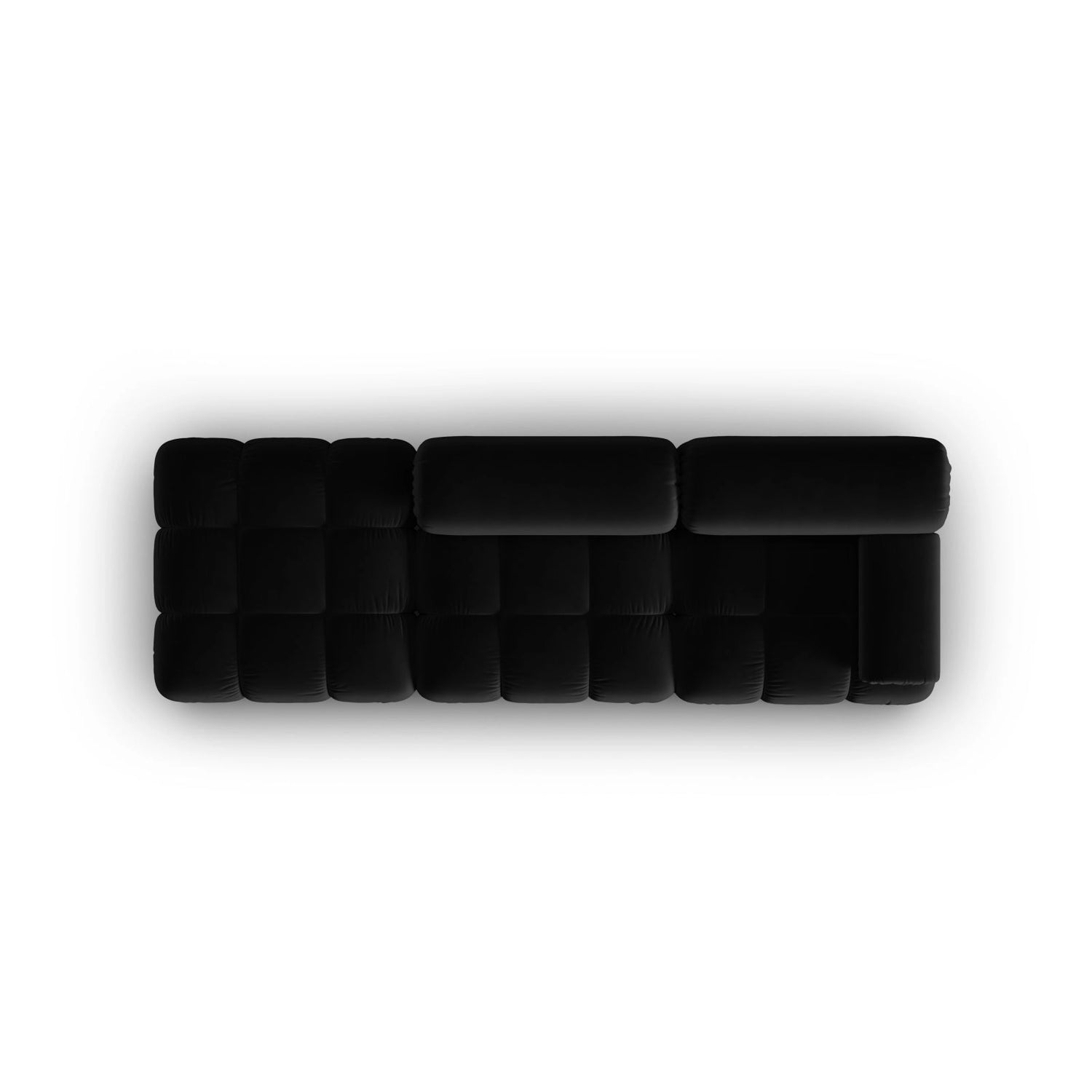 Cortina Modulares 4-Sitzer Sofa, Linke Seite, aus Samt in Schwarz (Bluvel 19), 282x94 cm von Cosmopolitan Design – Bild 5