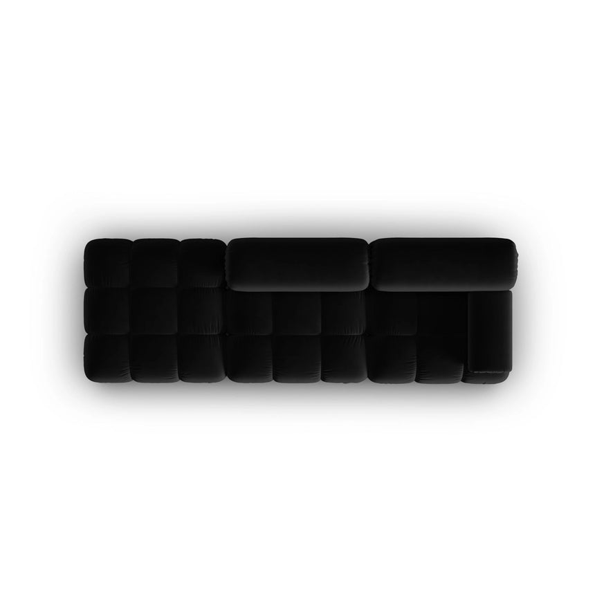 Cortina Modulares 4-Sitzer Sofa, Linke Seite, aus Samt in Schwarz (Bluvel 19), 282x94 cm von Cosmopolitan Design – Bild 5