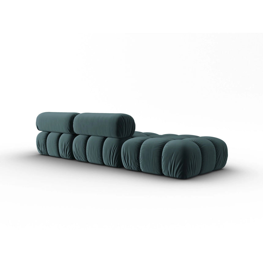 Cortina Modulares 4-Sitzer Sofa, Linke Seite, aus Samt in Türkis (Bluvel 85), 282x94 cm von Cosmopolitan Design – Bild 4