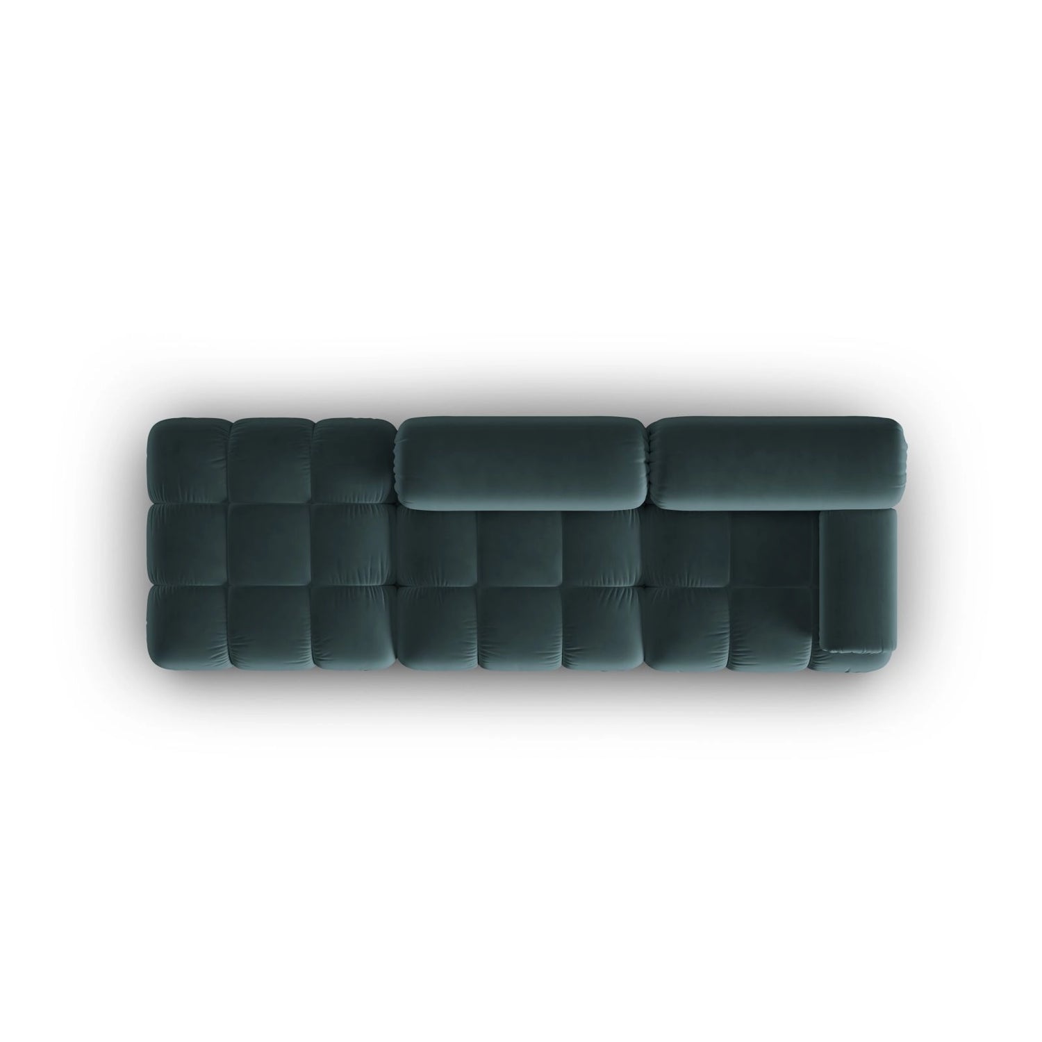 Cortina Modulares 4-Sitzer Sofa, Linke Seite, aus Samt in Türkis (Bluvel 85), 282x94 cm von Cosmopolitan Design – Bild 5