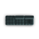 Cortina Modulares 4-Sitzer Sofa, Linke Seite, aus Samt in Türkis (Bluvel 85), 282x94 cm von Cosmopolitan Design – Bild 5