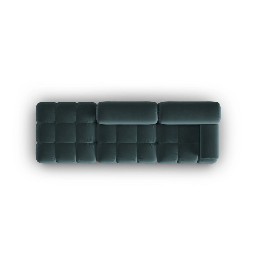 Cortina Modulares 4-Sitzer Sofa, Linke Seite, aus Samt in Türkis (Bluvel 85), 282x94 cm von Cosmopolitan Design – Bild 5