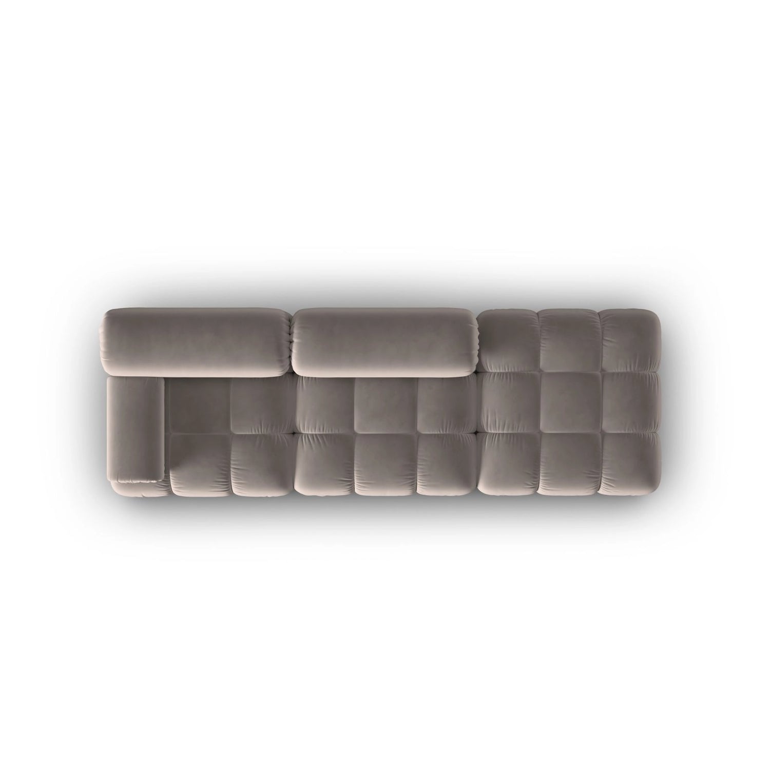 Cortina Modulares 4-Sitzer Sofa, Rechte Seite, aus Samt in Cappuccino (Bluvel 40), 282x94 cm von Cosmopolitan Design – Bild 5