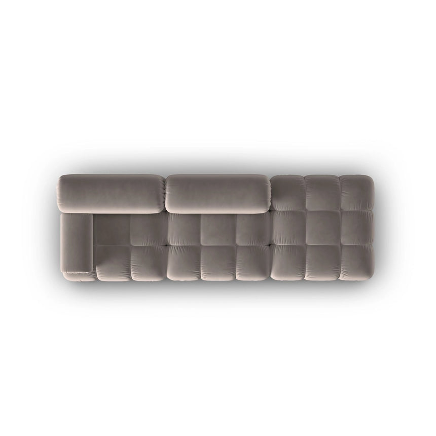 Cortina Modulares 4-Sitzer Sofa, Rechte Seite, aus Samt in Cappuccino (Bluvel 40), 282x94 cm von Cosmopolitan Design – Bild 5