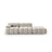 Cortina Modulares 4-Sitzer Sofa, Rechte Seite, aus Samt in Dunkelbeige (Bluvel 30), 282x94 cm von Cosmopolitan Design – Bild 1