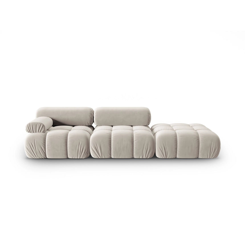 Cortina Modulares 4-Sitzer Sofa, Rechte Seite, aus Samt in Dunkelbeige (Bluvel 30), 282x94 cm von Cosmopolitan Design – Bild 1