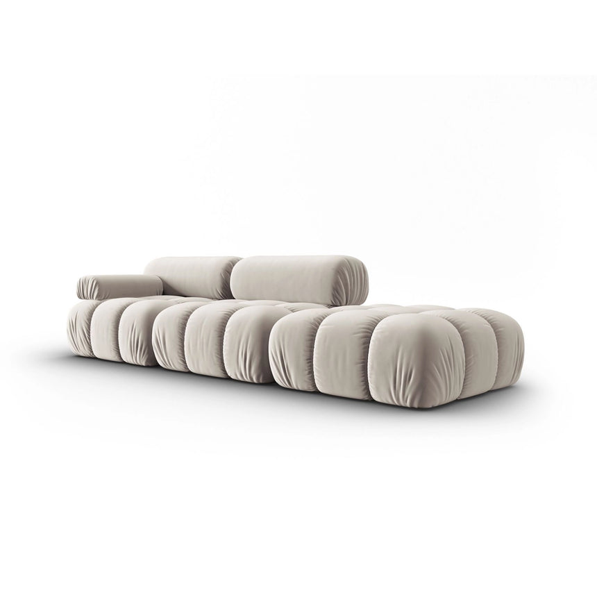 Cortina Modulares 4-Sitzer Sofa, Rechte Seite, aus Samt in Dunkelbeige (Bluvel 30), 282x94 cm von Cosmopolitan Design – Bild 3