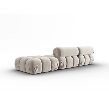 Cortina Modulares 4-Sitzer Sofa, Rechte Seite, aus Samt in Dunkelbeige (Bluvel 30), 282x94 cm von Cosmopolitan Design – Bild 4