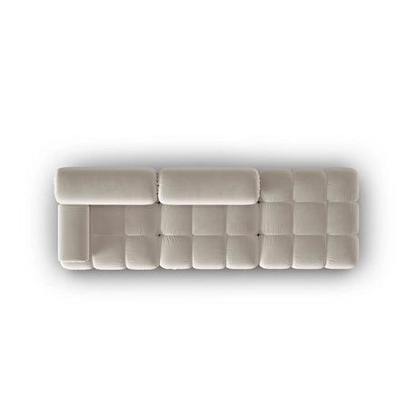 Cortina Modulares 4-Sitzer Sofa, Rechte Seite, aus Samt in Dunkelbeige (Bluvel 30), 282x94 cm von Cosmopolitan Design – Bild 5