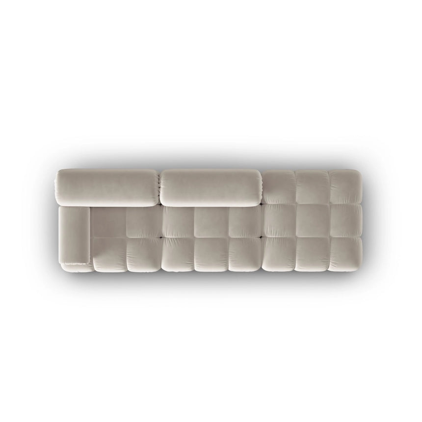 Cortina Modulares 4-Sitzer Sofa, Rechte Seite, aus Samt in Dunkelbeige (Bluvel 30), 282x94 cm von Cosmopolitan Design – Bild 5