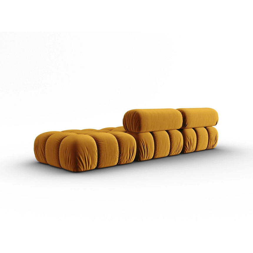 Cortina Modulares 4-Sitzer Sofa, Rechte Seite, aus Samt in Gelb (Bluvel 68), 282x94 cm von Cosmopolitan Design – Bild 4