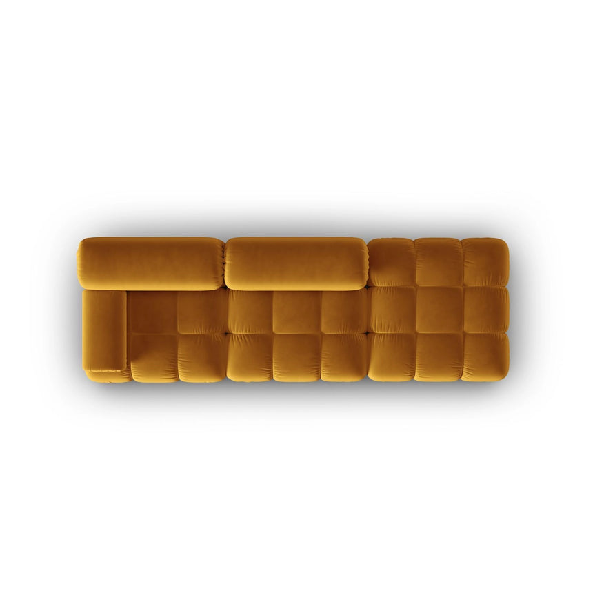Cortina Modulares 4-Sitzer Sofa, Rechte Seite, aus Samt in Gelb (Bluvel 68), 282x94 cm von Cosmopolitan Design – Bild 5