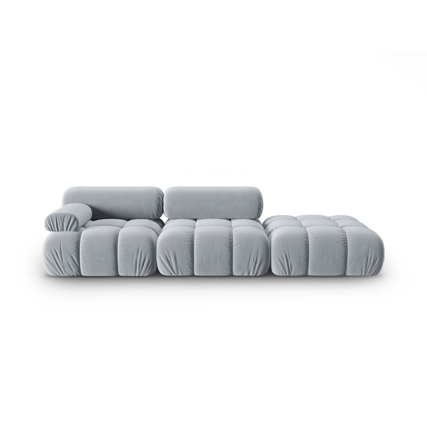 Cortina Modulares 4-Sitzer Sofa, Rechte Seite, aus Samt in Hellblau (Bluvel 06), 282x94 cm von Cosmopolitan Design – Bild 1