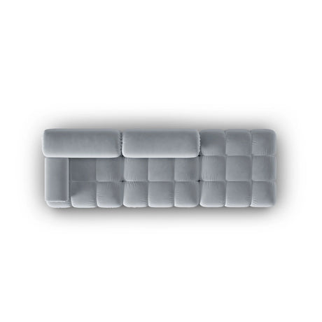 Cortina Modulares 4-Sitzer Sofa, Rechte Seite, aus Samt in Hellblau (Bluvel 06), 282x94 cm von Cosmopolitan Design – Bild 5