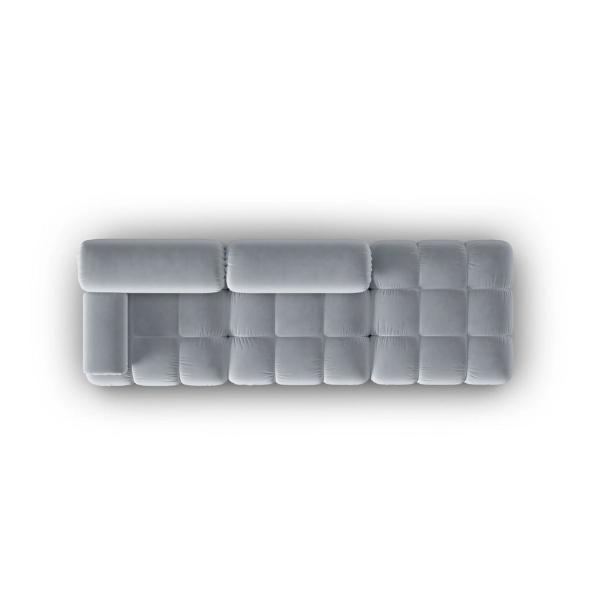 Cortina Modulares 4-Sitzer Sofa, Rechte Seite, aus Samt in Hellblau (Bluvel 06), 282x94 cm von Cosmopolitan Design – Bild 5