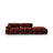 Cortina Modulares 4-Sitzer Sofa, Rechte Seite, aus Samt in Rot (Bluvel 59), 282x94 cm von Cosmopolitan Design – Bild 1