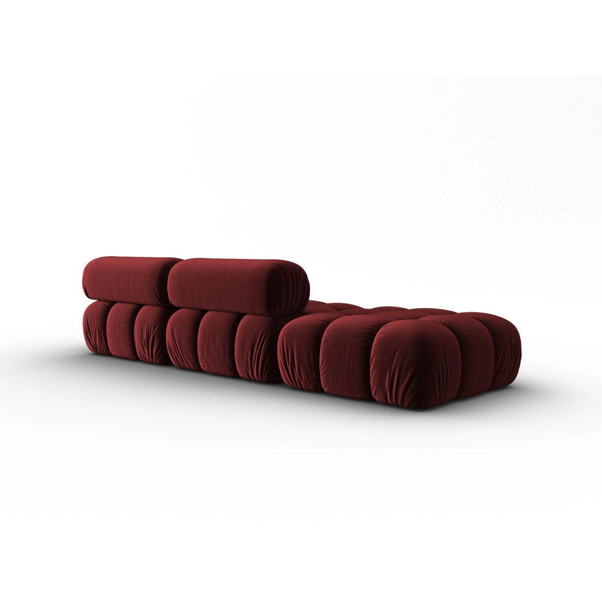 Cortina Modulares 4-Sitzer Sofa, Rechte Seite, aus Samt in Rot (Bluvel 59), 282x94 cm von Cosmopolitan Design – Bild 4