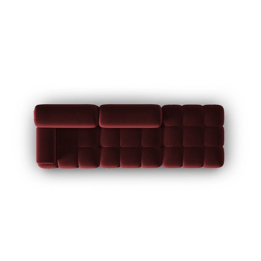 Cortina Modulares 4-Sitzer Sofa, Rechte Seite, aus Samt in Rot (Bluvel 59), 282x94 cm von Cosmopolitan Design – Bild 5
